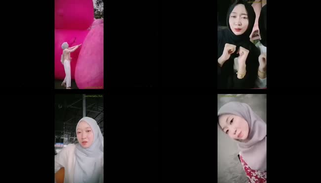 Hijab Cantik omek Di Toilet Kampus